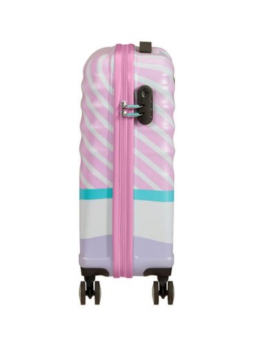 Trolley American Tourister 4 ruote 55 cm. Wavebreaker Disney Daisy Pink Kiss laterale 1