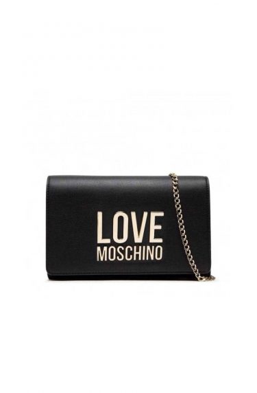Borsa Clutch Love Moschino Gold Metal Logo JC4127PP1GLI0000 Nero