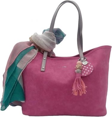 Borsa Shopping Pash Bag by Atelier Du Sac Mod. Grand Denise12016 Fuxsia